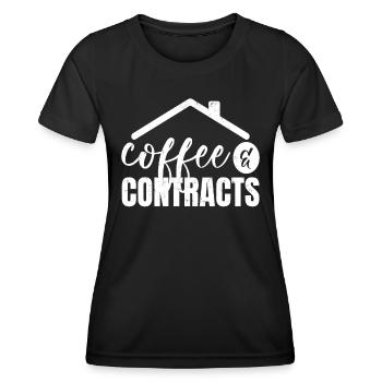 Immobilienmakler - Frauen Funktions-T-Shirt - Schwarz - Vorne - AI Model Female 172 light (172cm)