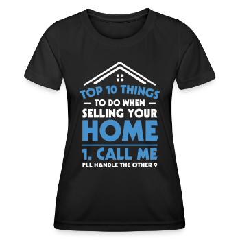 Real Estate Agent Real Estate Agent Gift - Women's Functional T-Shirt - black - Front - AI Model Female 172 light (172cm)