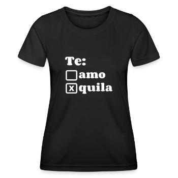 Tequila Sunrise Saufen Party Mexiko Geschenk - Frauen Funktions-T-Shirt - Schwarz - Vorne - AI Model Female 172 light (172cm)