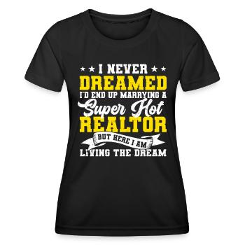 Immobilienmakler - Frauen Funktions-T-Shirt - Schwarz - Vorne - AI Model Female 172 light (172cm)