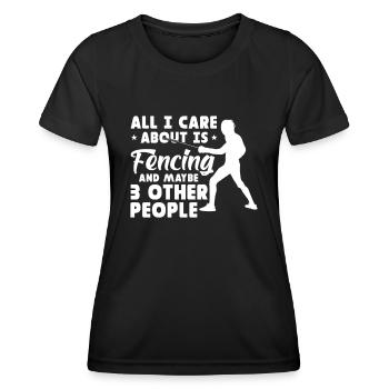 Escrime Épée Sabre Épée Épée Escrime Cadeau - T-shirt sport Femme - noir - Devant - AI Model Female 172 light (172cm)