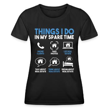 Real Estate Agent Real Estate Agent Gift - Women's Functional T-Shirt - black - Front - AI Model Female 172 light (172cm)