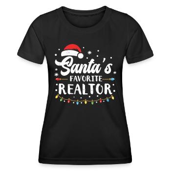 Immobilienmakler - Frauen Funktions-T-Shirt - Schwarz - Vorne - AI Model Female 172 light (172cm)