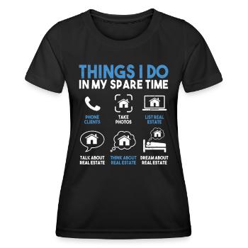 Immobilienmakler - Frauen Funktions-T-Shirt - Schwarz - Vorne - AI Model Female 172 light (172cm)