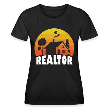 Real Estate Agent Real Estate Agent Gift - Women's Functional T-Shirt - black - Front - AI Model Female 172 light (172cm)