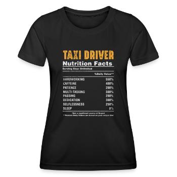 Taxi Taxifahrer Verkehr Beruf Geschenk - Frauen Funktions-T-Shirt - Schwarz - Vorne - AI Model Female 172 light (172cm)