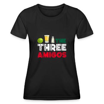 Tequila Sunrise Saufen Party Mexiko Geschenk - Frauen Funktions-T-Shirt - Schwarz - Vorne - AI Model Female 172 light (172cm)