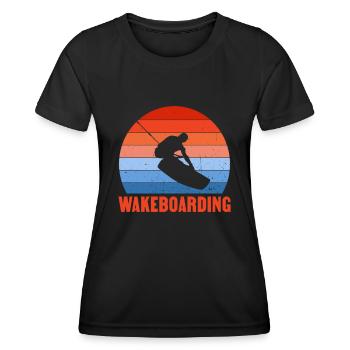 Wakeboard Wakeboarder Wakeboarding Gift - Women's Functional T-Shirt - black - Front - AI Model Female 172 light (172cm)