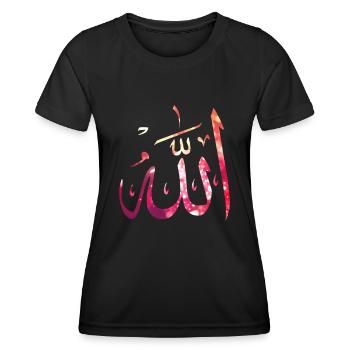 Musulman Islam Allah Ramadan Kareem Cadeau - T-shirt sport Femme - noir - Devant - AI Model Female 172 light (172cm)