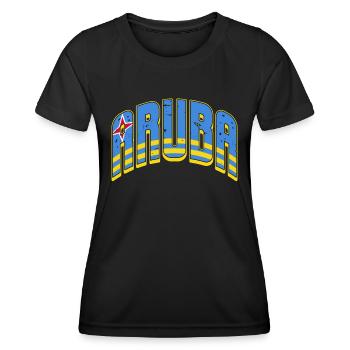 Aruba Caribbean Summer Ocean Beach Gift - Women's Functional T-Shirt - black - Front - AI Model Female 172 light (172cm)