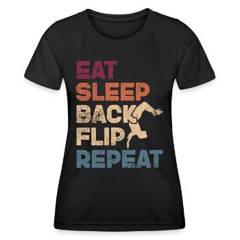 Backflip - T-shirt sport Femme - noir - Devant - AI Model Female 172 light (172cm)