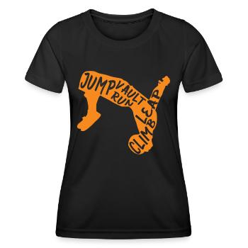 Backflip Salto Acrobaties Parkour Gymnastique Cadeau - T-shirt sport Femme - noir - Devant - AI Model Female 172 light (172cm)