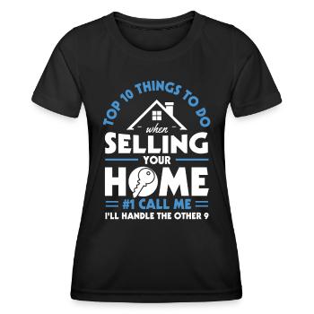 Real Estate Agent Real Estate Agent Gift - Women's Functional T-Shirt - black - Front - AI Model Female 172 light (172cm)