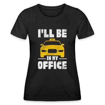 Taxi Taxifahrer Verkehr Beruf Geschenk - Frauen Funktions-T-Shirt - Schwarz - Vorne - AI Model Female 172 light (172cm)