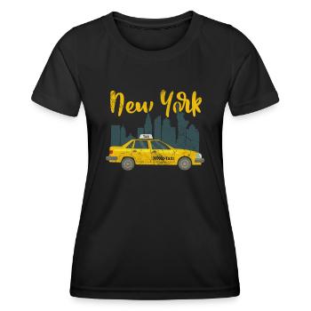 Taxi Taxifahrer Verkehr Beruf Geschenk - Frauen Funktions-T-Shirt - Schwarz - Vorne - AI Model Female 172 light (172cm)