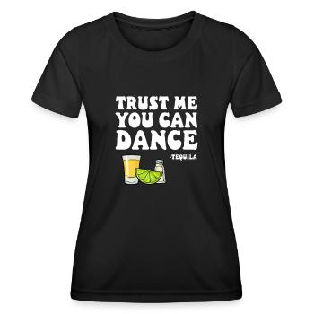 Tequila Sunrise Saufen Party Mexiko Geschenk - Frauen Funktions-T-Shirt - Schwarz - Vorne - AI Model Female 172 light (172cm)