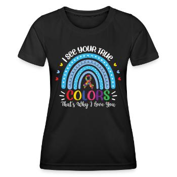 Autism - Women's Functional T-Shirt - black - Front - AI Model Female 172 light (172cm)
