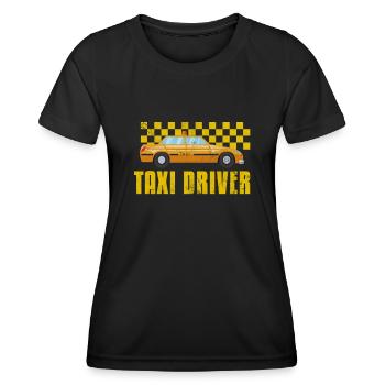 Taxi Taxifahrer Verkehr Beruf Geschenk - Frauen Funktions-T-Shirt - Schwarz - Vorne - AI Model Female 172 light (172cm)