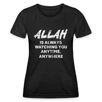Muslim - Frauen Funktions-T-Shirt - Schwarz - Vorne - AI Model Female 172 light (172cm)