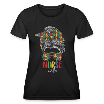 Autism - Women's Functional T-Shirt - black - Front - AI Model Female 172 light (172cm)