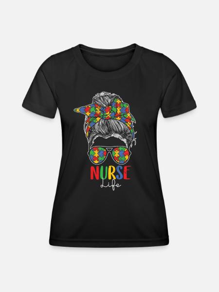 Autismus - Frauen Funktions-T-Shirt - Schwarz