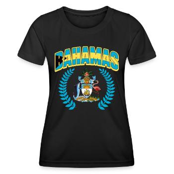 Bahamas Île des Caraïbes Cadeau d’été de l’Atlantique - T-shirt sport Femme - noir - Devant - AI Model Female 172 light (172cm)