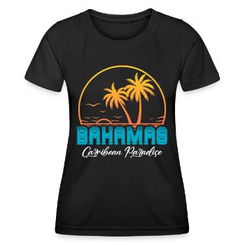 Bahamas Île des Caraïbes Cadeau d’été de l’Atlantique - T-shirt sport Femme - noir - Devant - AI Model Female 172 light (172cm)