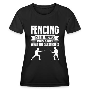 Escrime Épée Sabre Épée Épée Escrime Cadeau - T-shirt sport Femme - noir - Devant - AI Model Female 172 light (172cm)