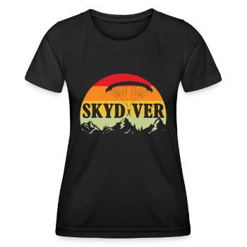 Skydive Skydiver Skydiving Parachute Gift - Women's Functional T-Shirt - black - Front - AI Model Female 172 light (172cm)