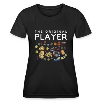 Jeu de société Jeux de société Jeux de nuit Jeux Cadeau - T-shirt sport Femme - noir - Devant - AI Model Female 172 light (172cm)
