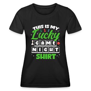 Jeu de société Jeux de société Jeux de nuit Jeux Cadeau - T-shirt sport Femme - noir - Devant - AI Model Female 172 light (172cm)