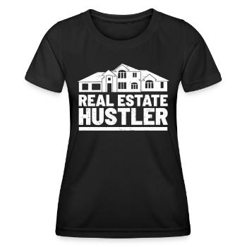 Immobilienmakler - Frauen Funktions-T-Shirt - Schwarz - Vorne - AI Model Female 172 light (172cm)
