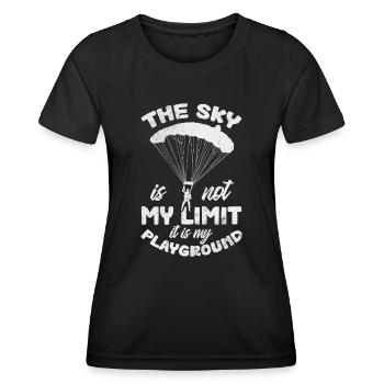 Skydive - Frauen Funktions-T-Shirt - Schwarz - Vorne - AI Model Female 172 light (172cm)