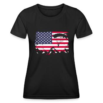 Skydive Skydiver Skydiving Parachute Gift - Women's Functional T-Shirt - black - Front - AI Model Female 172 light (172cm)