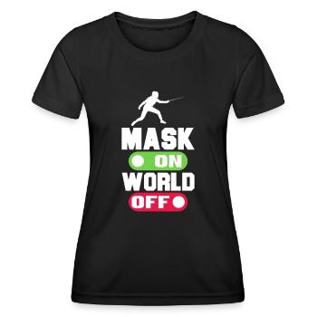 Escrime Épée Sabre Épée Épée Escrime Cadeau - T-shirt sport Femme - noir - Devant - AI Model Female 172 light (172cm)