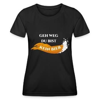 Geh weg du bist kein Bier - Mallorca Volksfest - Frauen Funktions-T-Shirt - Schwarz - Vorne - AI Model Female 172 light (172cm)