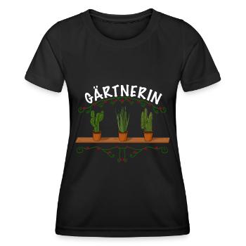 Gärtnerin Pflanzen - Frauen Funktions-T-Shirt - Schwarz - Vorne - AI Model Female 172 light (172cm)