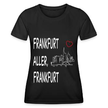 FRANKFURT ALLER FRANKFURT - Frauen Funktions-T-Shirt - Schwarz - Vorne - AI Model Female 172 light (172cm)