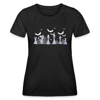 Chess pieces - Women's Functional T-Shirt - black - Front - AI Model Female 172 light (172cm)