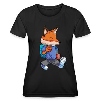 Fuchs Rentrée des classes - T-shirt sport Femme - noir - Devant - AI Model Female 172 light (172cm)