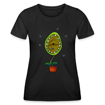 Plant head pot - Women's Functional T-Shirt - black - Front - AI Model Female 172 light (172cm)