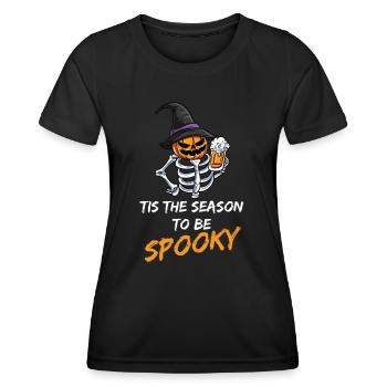 Halloween Beer Skeleton - Women's Functional T-Shirt - black - Front - AI Model Female 172 light (172cm)