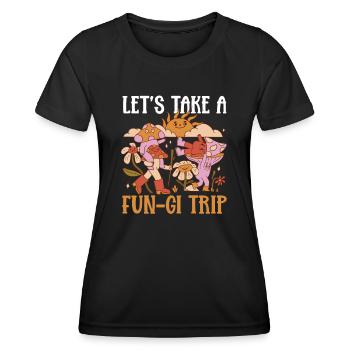 Collecting morels fungal mycologist - Women's Functional T-Shirt - black - Front - AI Model Female 172 light (172cm)