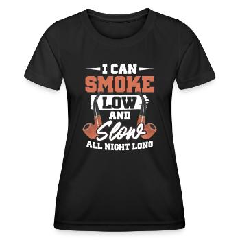 Rauchen Tabak Haschisch Meth Unkraut Zigarre Pfeif - Frauen Funktions-T-Shirt - Schwarz - Vorne - AI Model Female 172 light (172cm)
