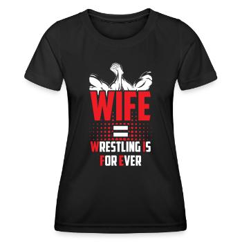 Wrestling Grappling Wrestler - Women's Functional T-Shirt - black - Front - AI Model Female 172 light (172cm)
