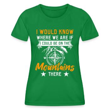 Cartography Geography Map lovers - Women's Functional T-Shirt - kelly green - Front - AI Model Female 172 dark (172cm)