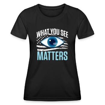 Ophthalmologist Optometrist Ophthalmologist - Women's Functional T-Shirt - black - Front - AI Model Female 172 light (172cm)