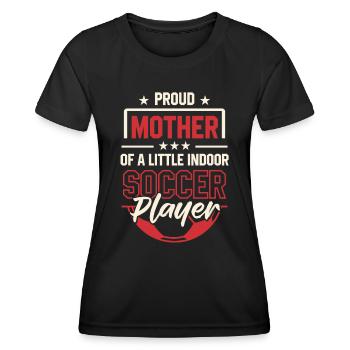 Soccer intérieur maman attaquante - T-shirt sport Femme - noir - Devant - AI Model Female 172 light (172cm)