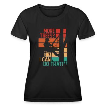 Bäume Wald Grün Natur Earth Day Liebhaber - Frauen Funktions-T-Shirt - Schwarz - Vorne - AI Model Female 172 light (172cm)
