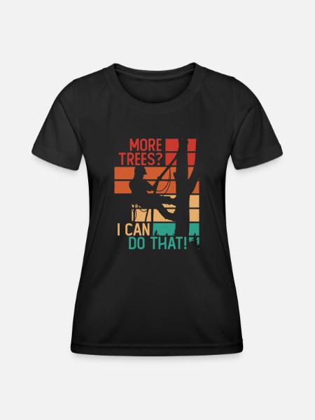 Bäume Wald Grün Natur Earth Day Liebhaber - Frauen Funktions-T-Shirt - Schwarz
